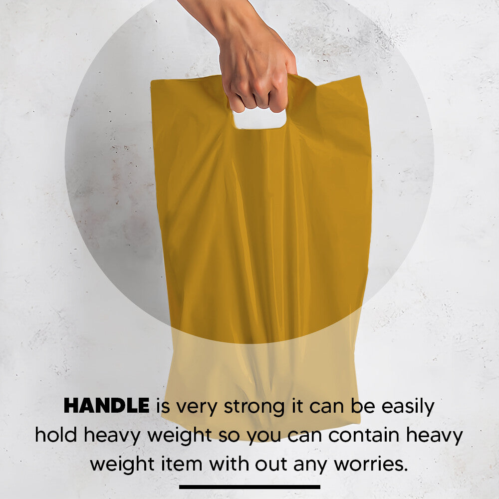 Plastic Patch Handle Carrier Bags Strong Handle Takeaway Plastic Bag for Cloths