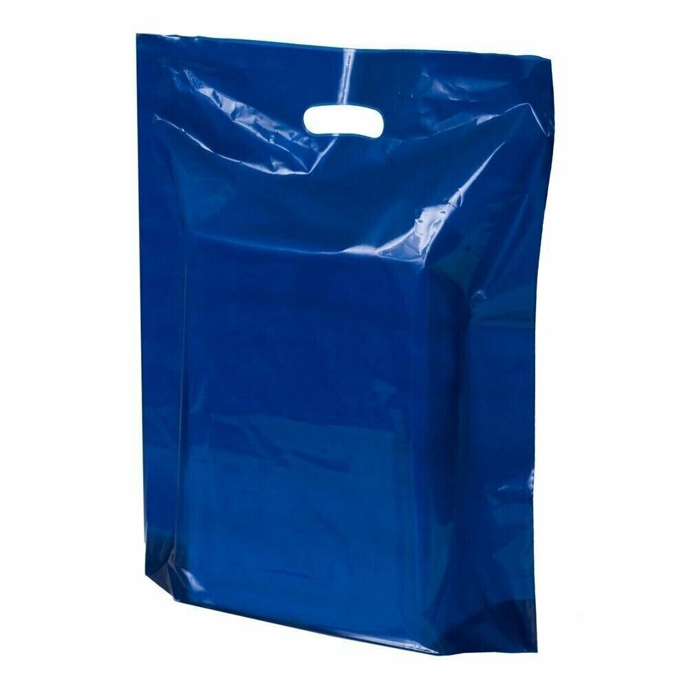 Plastic Patch Handle Carrier Bags Strong Handle Takeaway Plastic Bag for Cloths