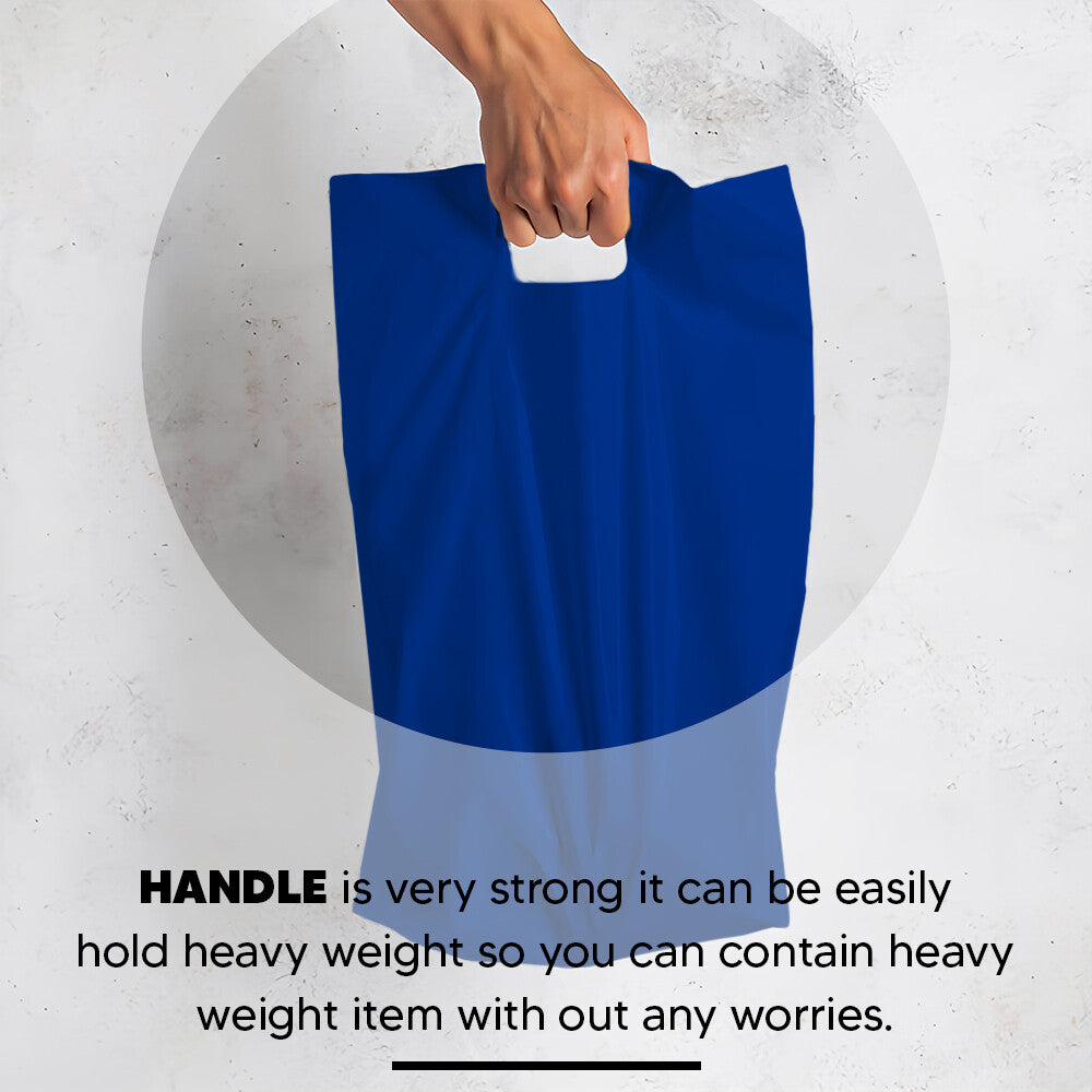 Plastic Patch Handle Carrier Bags Strong Handle Takeaway Plastic Bag for Cloths