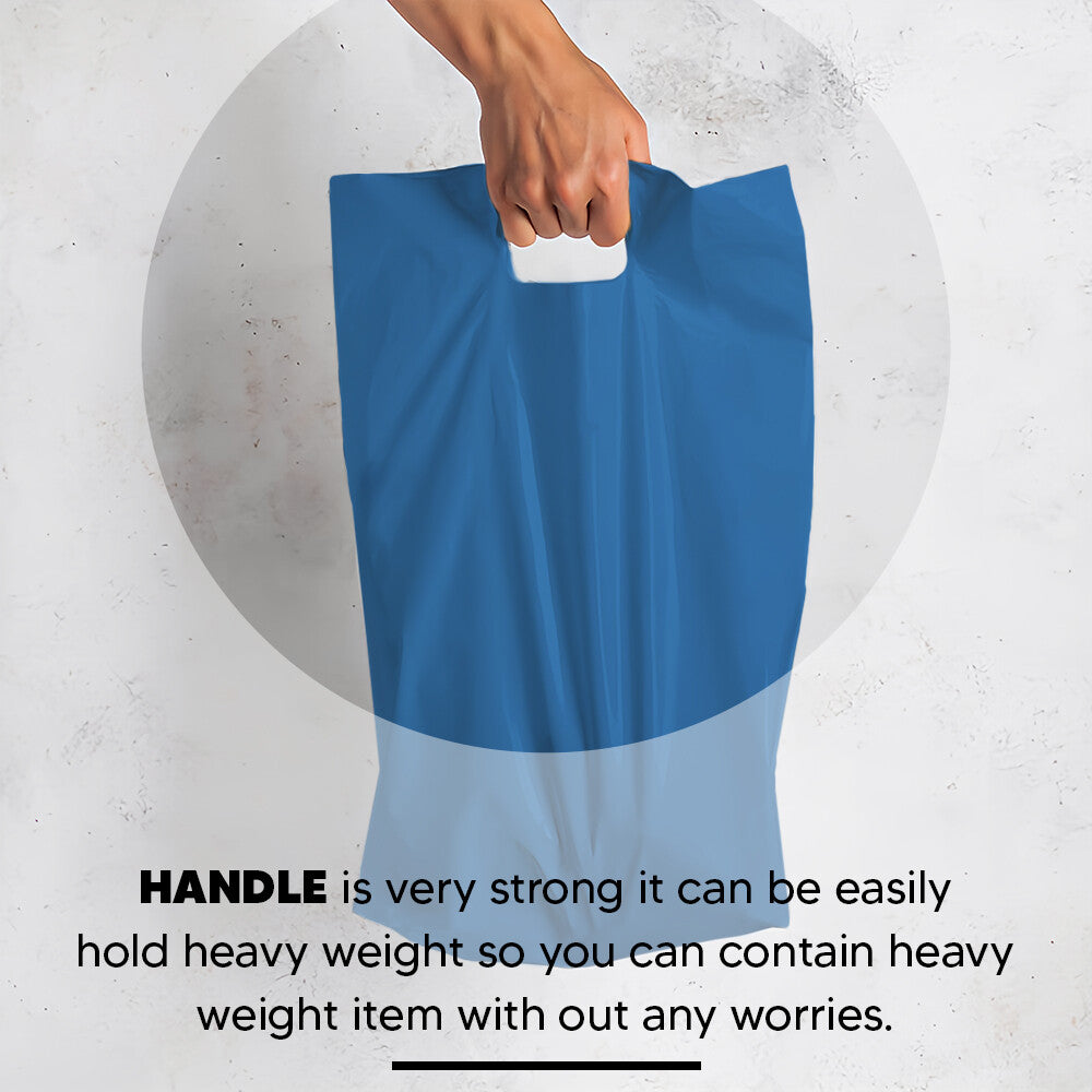 Plastic Patch Handle Carrier Bags Strong Handle Takeaway Plastic Bag for Cloths