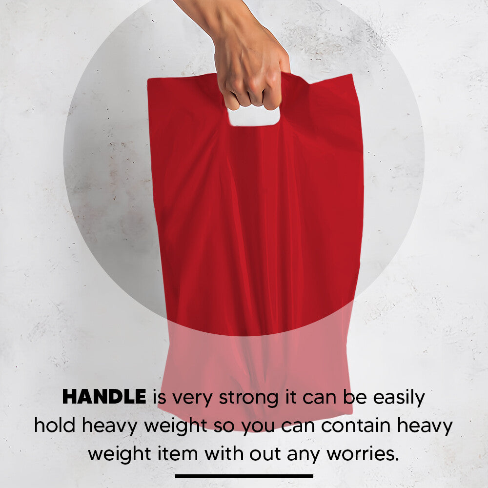 Plastic Patch Handle Carrier Bags Strong Handle Takeaway Plastic Bag for Cloths