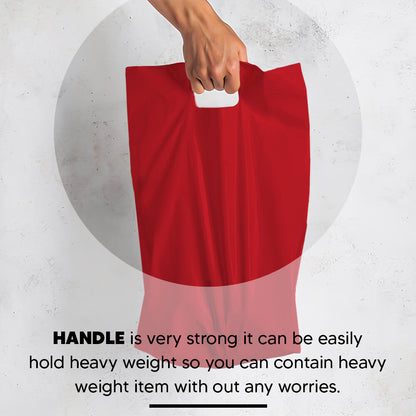 Plastic Patch Handle Carrier Bags Strong Handle Takeaway Plastic Bag for Cloths