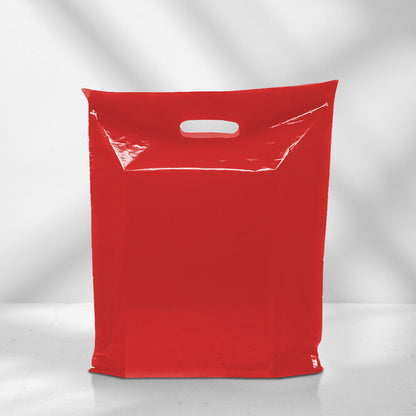 Plastic Patch Handle Carrier Bags Strong Handle Takeaway Plastic Bag for Cloths