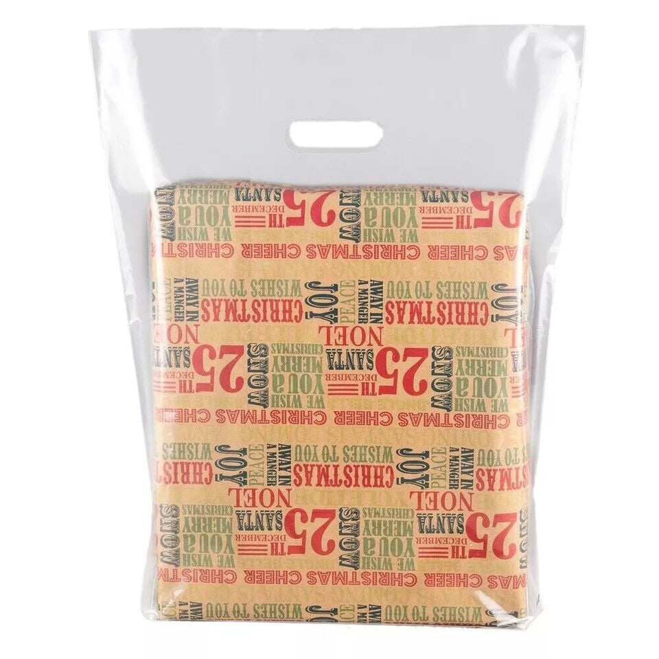 Plastic Patch Handle Carrier Bags Strong Handle Takeaway Plastic Bag for Cloths