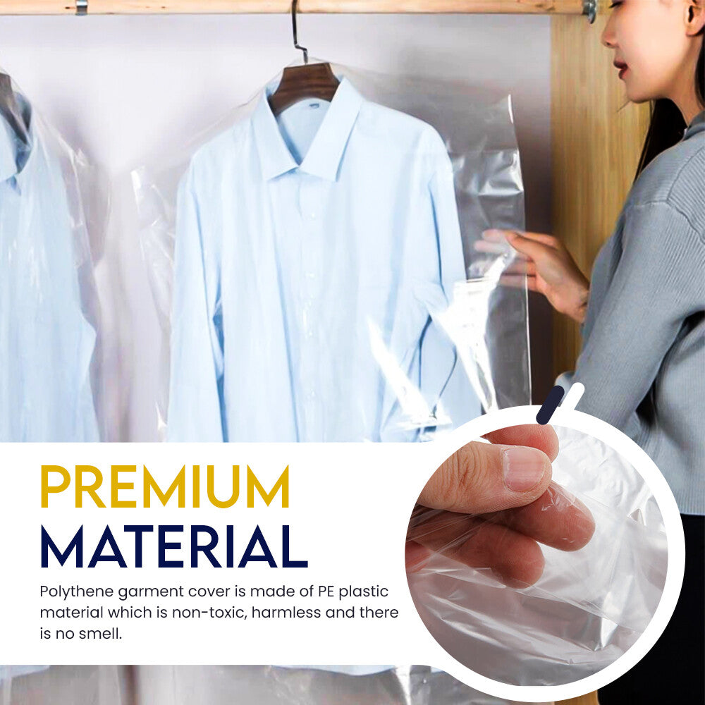 Polythene Garment Cover Roll Clear Dry Cleaner Bags on Roll for Long Dress Suits