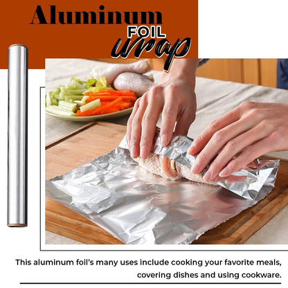 Aluminium Catering Kitchen Tin Foil Roll 300mm x 75m for BBQ Food Wrap Roll