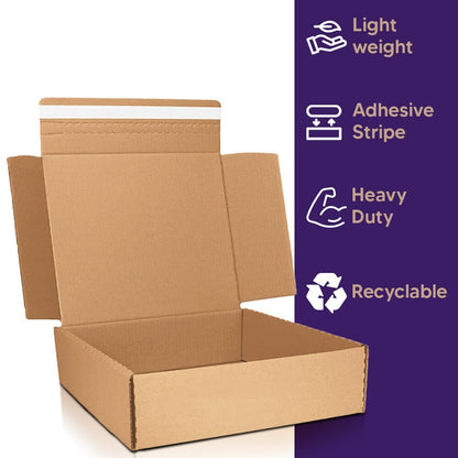 1 x Large Letter Cardboard Boxes with Peel & Seal Adhesive Stripe for Parcel