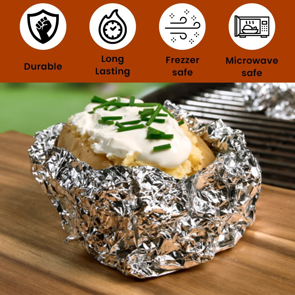 Aluminium Catering Kitchen Tin Foil Roll 300mm x 75m for BBQ Food Wrap Roll