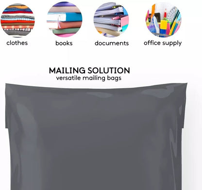 Grey Mailing Bags Self Seal Polythene Postal Postage Parcel Mailer - 28 x 30