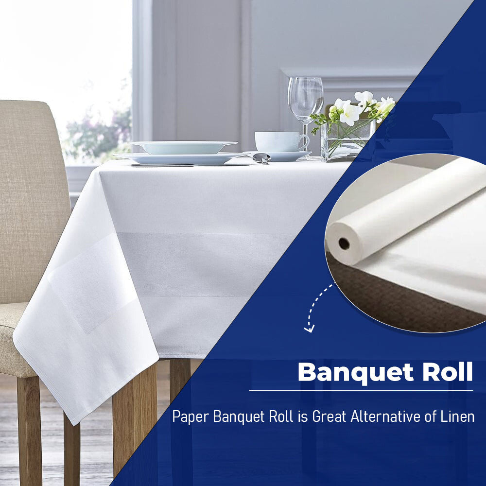 Disposable Party Tableware Set Banqueting Roll Paper Napkins Drinking Cups