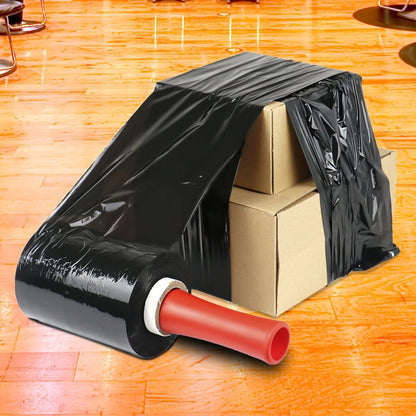 25 x Black Handy Pallet Wrap Mini Stretch Shrink Cling Film 100mm x 150m 17mu