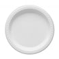 500 x Reusable Plastic Plates 10" (26cm) White Dinner Break Fast Party Catering
