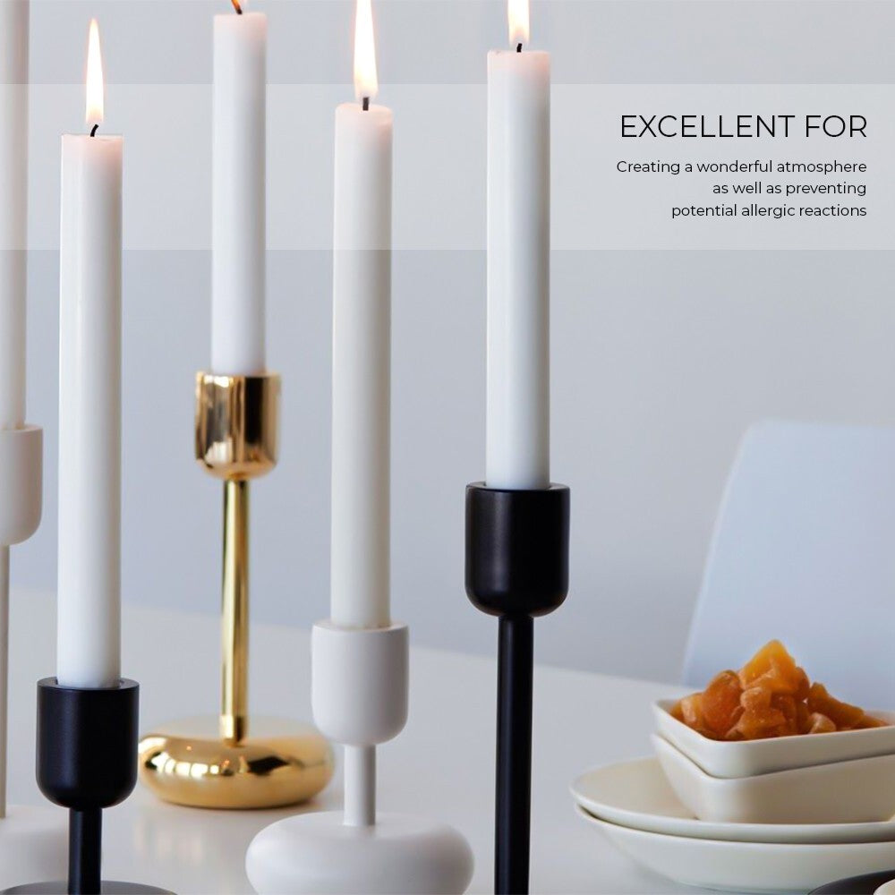 25 x Tapered Dinner Candles 190mm Unscented Paraffin Wax Long Burning Candle