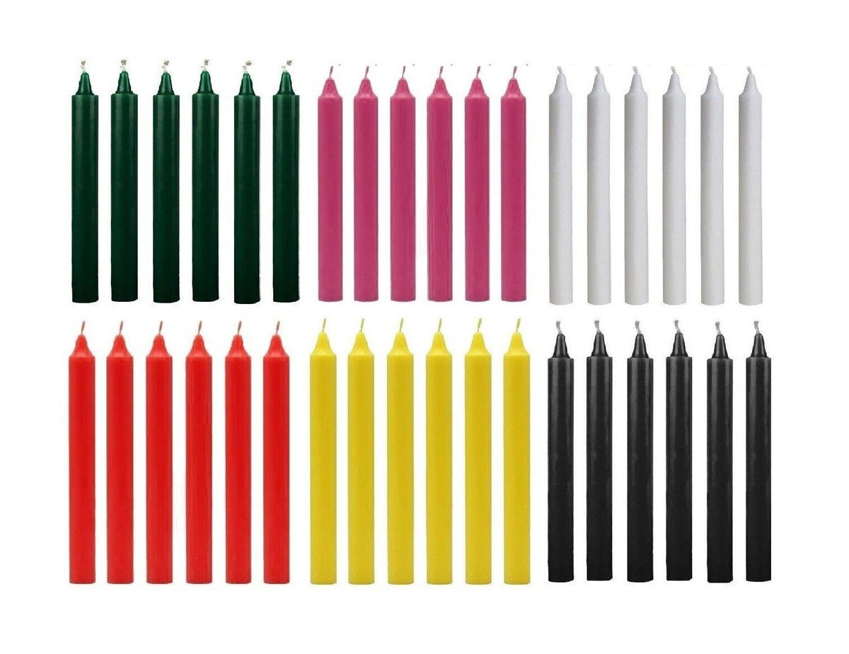 50 x Tapered Candles 190mm Paraffin Wax Dinner Unscented Long Burning Candles