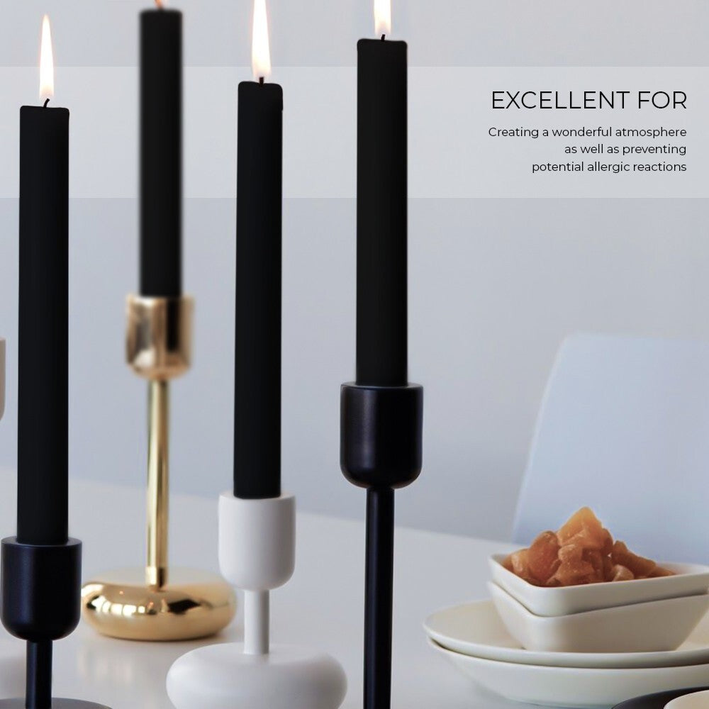 50 x Tapered Candles 190mm Paraffin Wax Dinner Unscented Long Burning Candles
