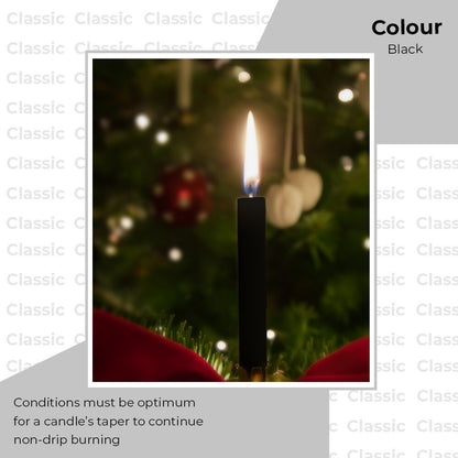 50 x Tapered Candles 190mm Paraffin Wax Dinner Unscented Long Burning Candles