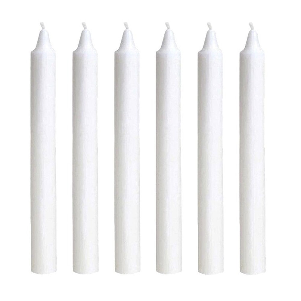 50 x Tapered Candles 190mm Paraffin Wax Dinner Unscented Long Burning Candles