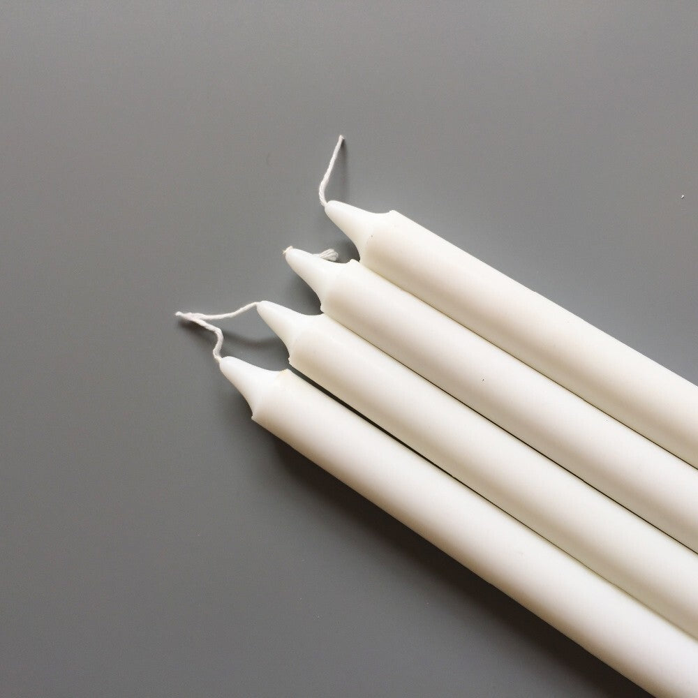 50 x Tapered Candles 190mm Paraffin Wax Dinner Unscented Long Burning Candles