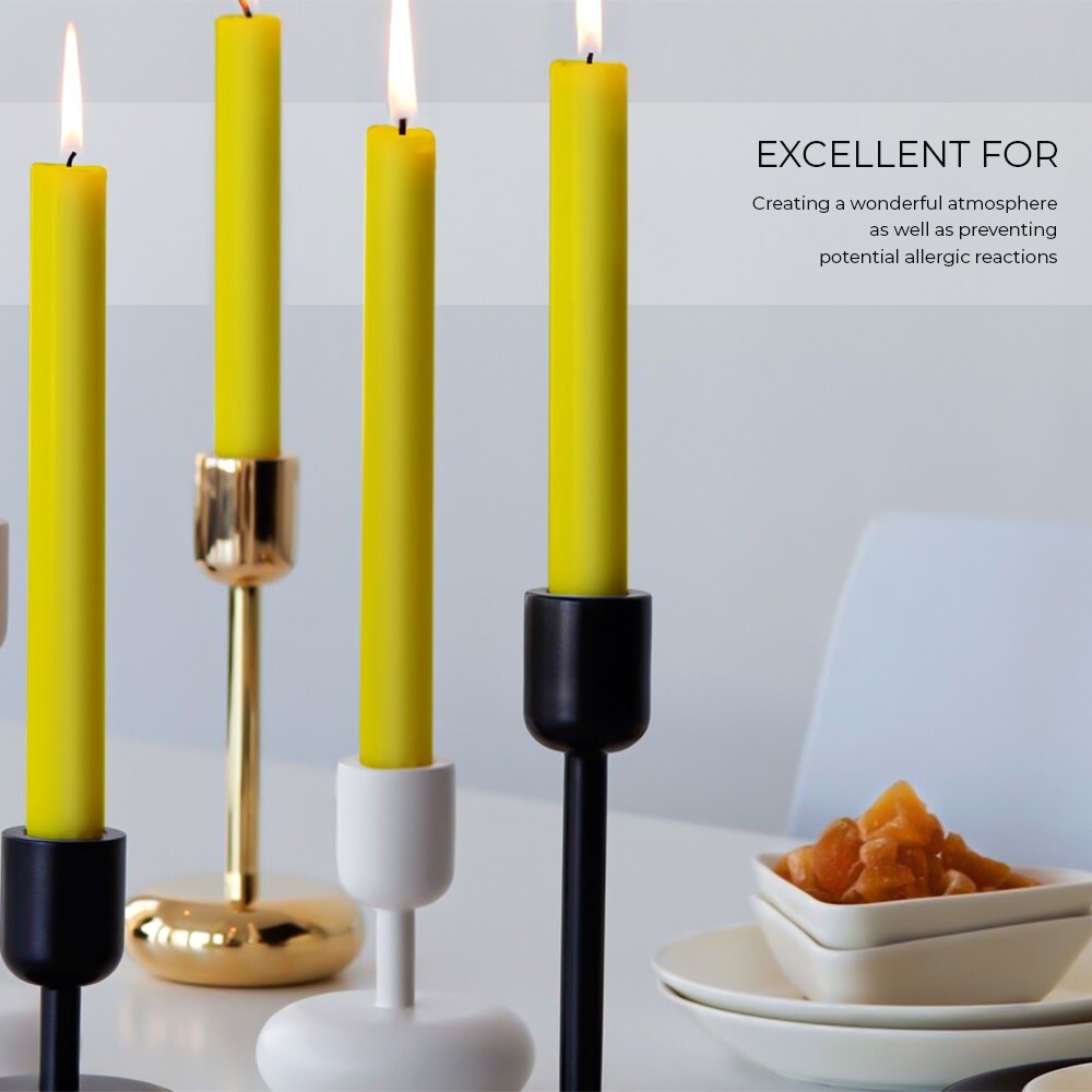 50 x Tapered Candles 190mm Paraffin Wax Dinner Unscented Long Burning Candles