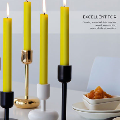 50 x Tapered Candles 190mm Paraffin Wax Dinner Unscented Long Burning Candles
