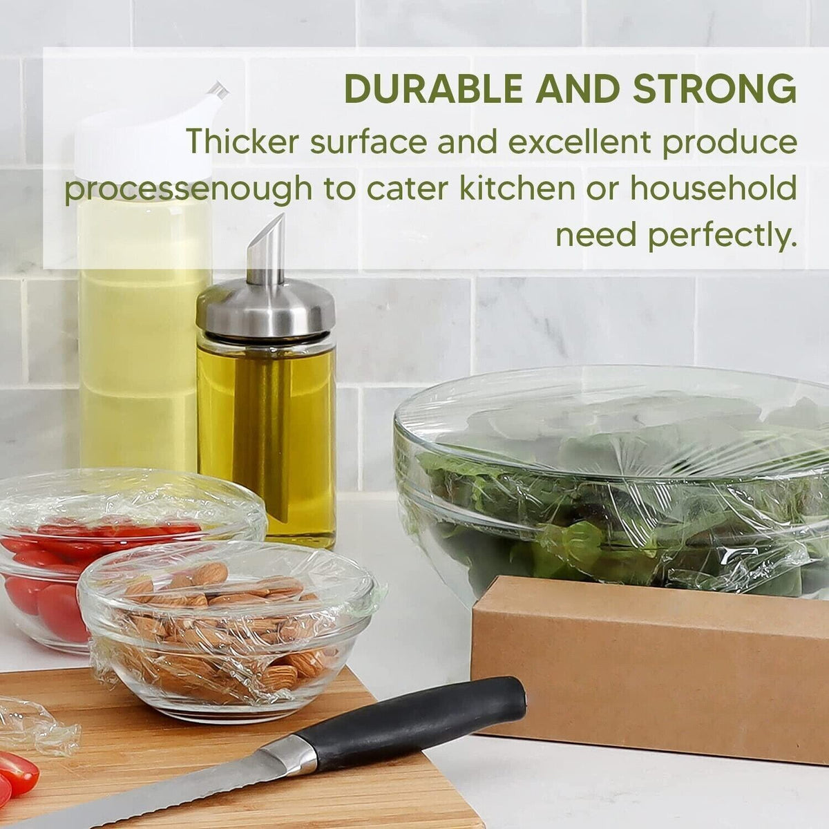 2 x Clear Poly Wrap PVC Catering Cling Film Plastic Food Wrapping Roll for Food