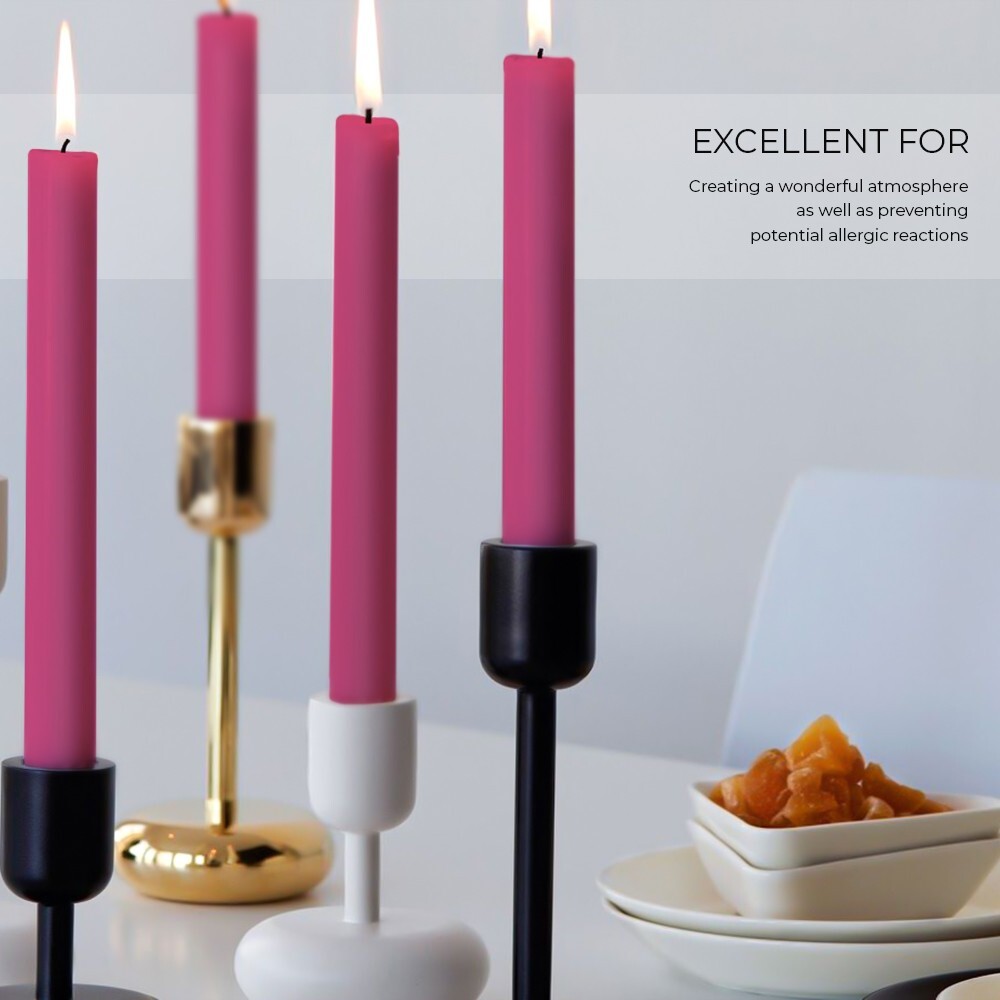 50 x Tapered Candles 190mm Paraffin Wax Dinner Unscented Long Burning Candles