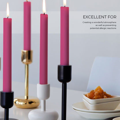 50 x Tapered Candles 190mm Paraffin Wax Dinner Unscented Long Burning Candles