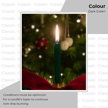 50 x Tapered Candles 190mm Paraffin Wax Dinner Unscented Long Burning Candles