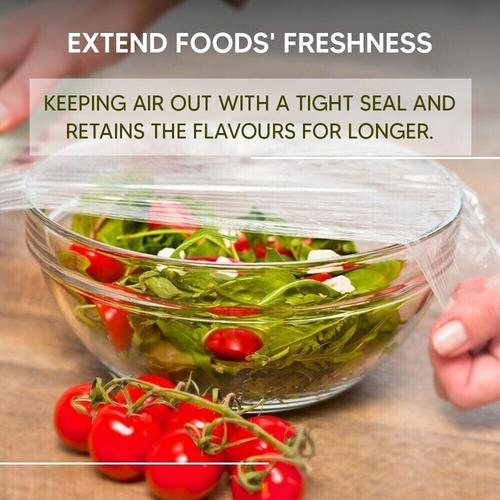 2 x Clear Poly Wrap PVC Catering Cling Film Plastic Food Wrapping Roll for Food