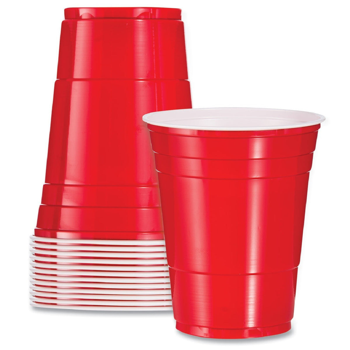 Plastic Drinking Cups Red Reusable Vending Water Drinking Cups  for Catering