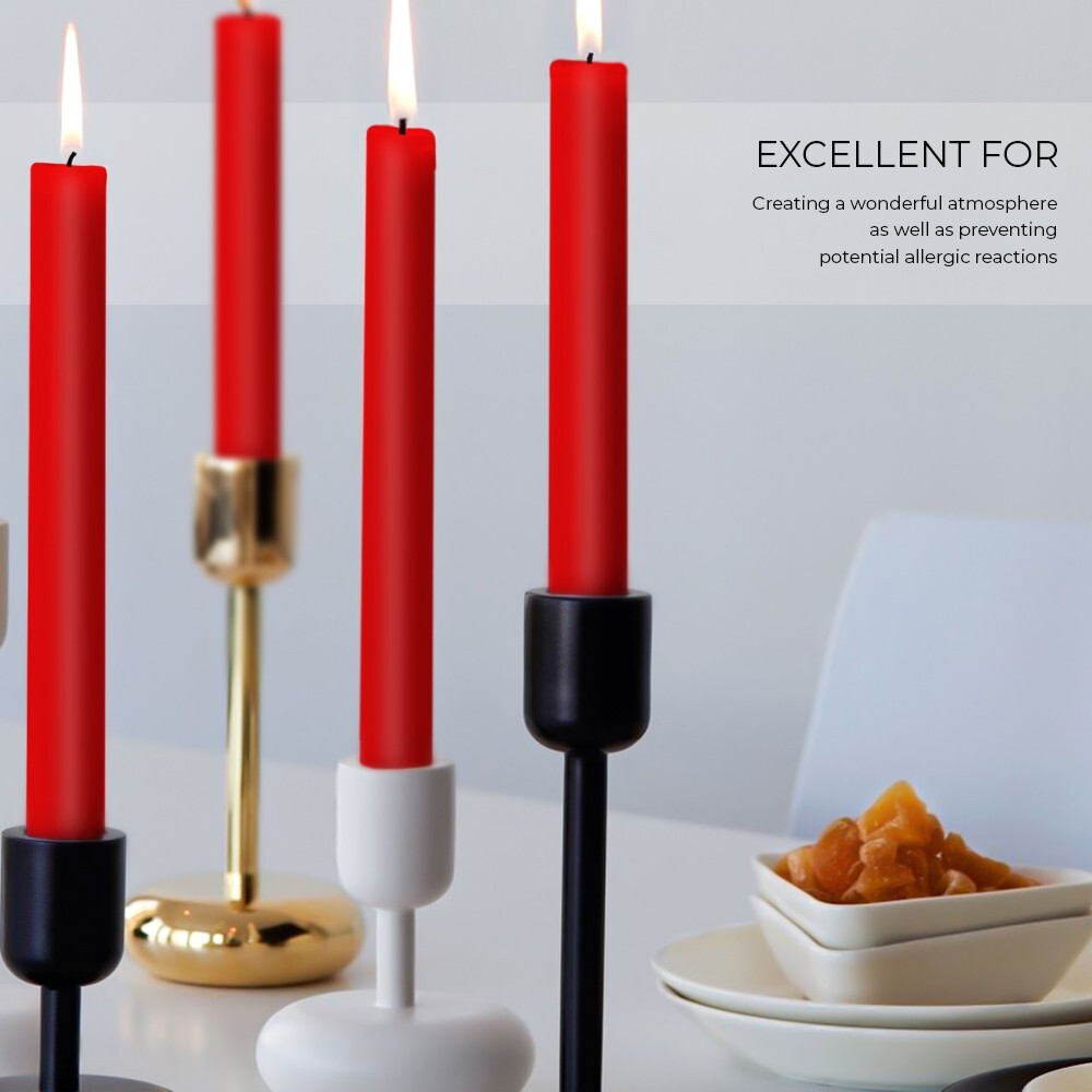 50 x Tapered Candles 190mm Paraffin Wax Dinner Unscented Long Burning Candles