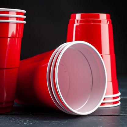 Plastic Drinking Cups Red Reusable Vending Water Drinking Cups  for Catering