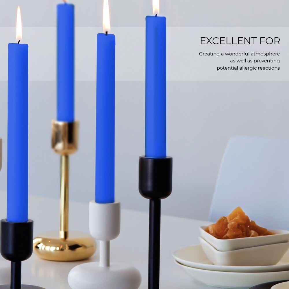 50 x Tapered Candles 190mm Paraffin Wax Dinner Unscented Long Burning Candles