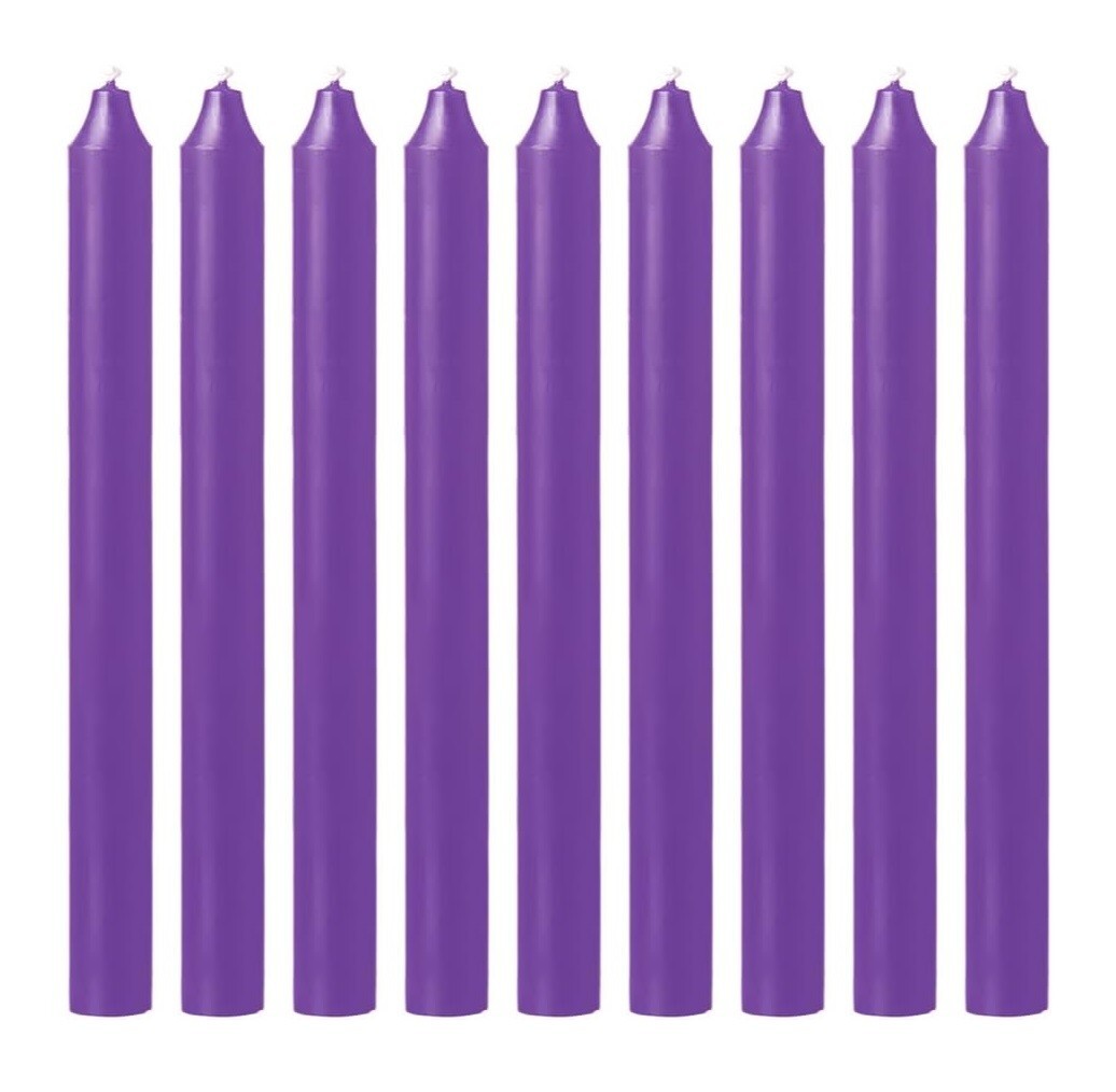 50 x Tapered Candles 190mm Paraffin Wax Dinner Unscented Long Burning Candles