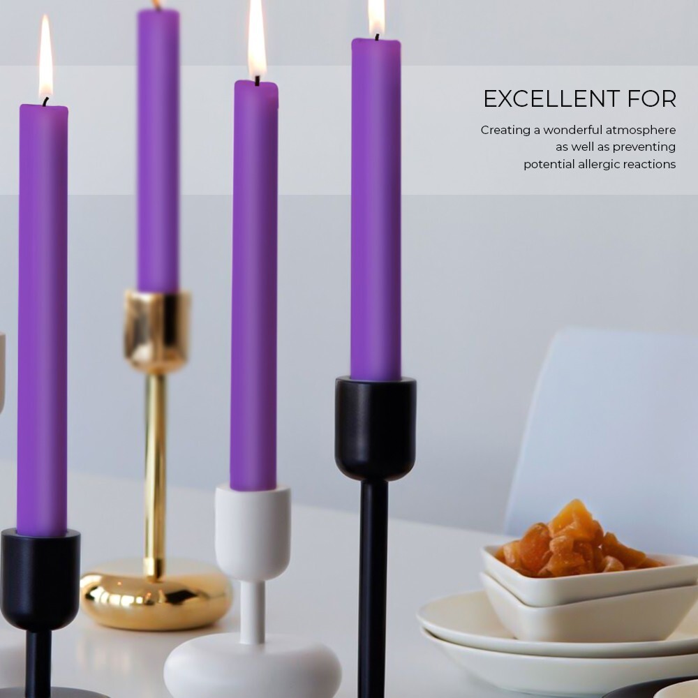 50 x Tapered Candles 190mm Paraffin Wax Dinner Unscented Long Burning Candles