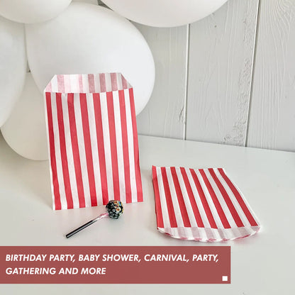 200 x Candy Paper Bags Striped Sweets Treats Parties Birthday Gifts Weddings