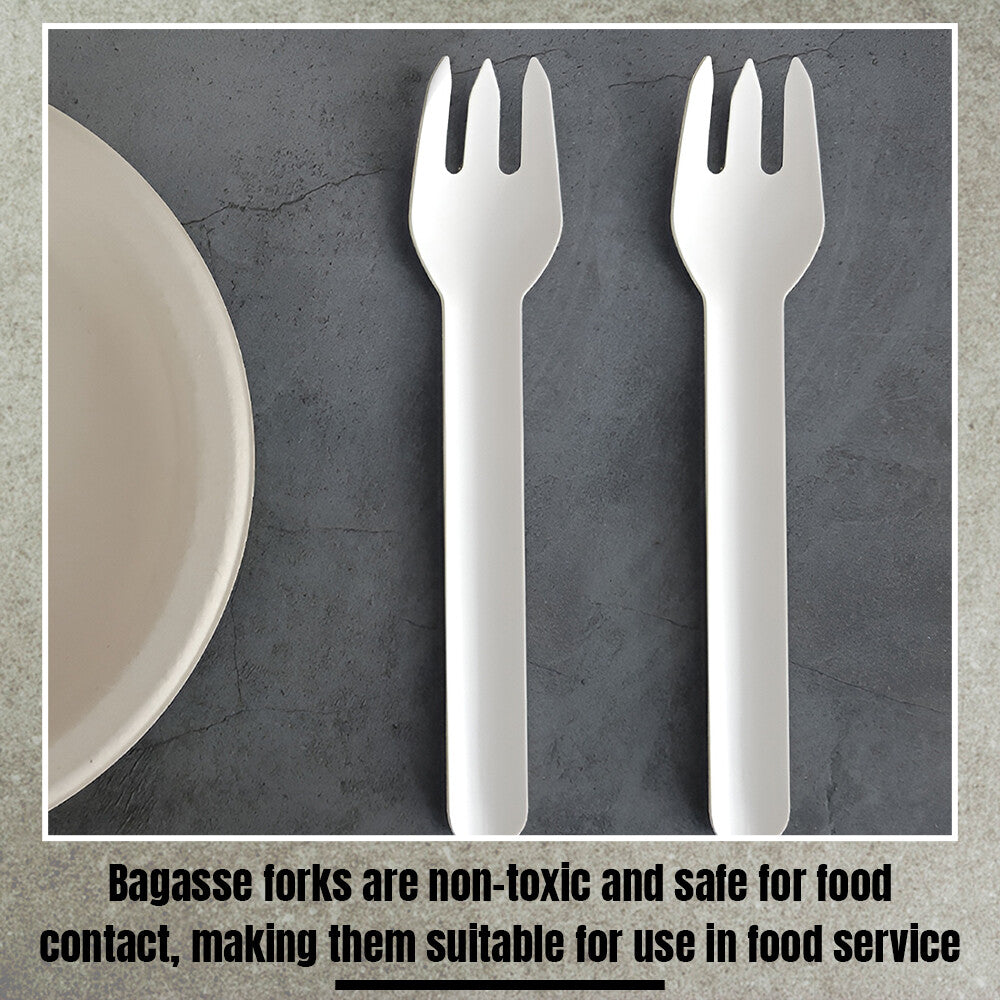 Bagasse Cornstarch Forks Pack of 100