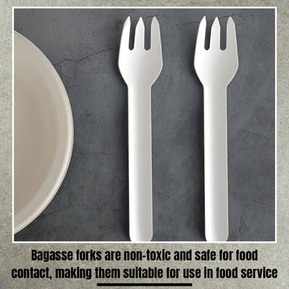 Bagasse Cornstarch Forks Pack of 100