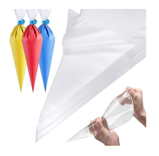20 x Icing Piping Bags Clear Disposable Cake Decoration Savoy Bag 21" for Bakers