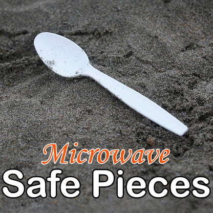 Tithe Heavy Duty Plastic Spoons Knives Forks White Reusable Mix Cutlery Set