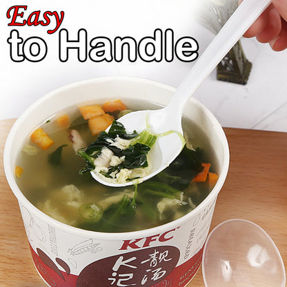 Tithe Heavy Duty Plastic Spoons Knives Forks White Reusable Mix Cutlery Set