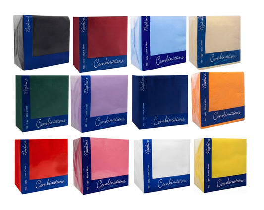 Combination Serviettes Tissue Paper Disposable Paper Napkins 33cm & 40cm 2-3ply