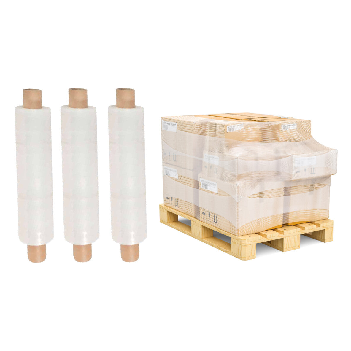 Pallet Wrap Stretch Film 400mm - 500m Shrink Wrap for Industrial Uses Packaging