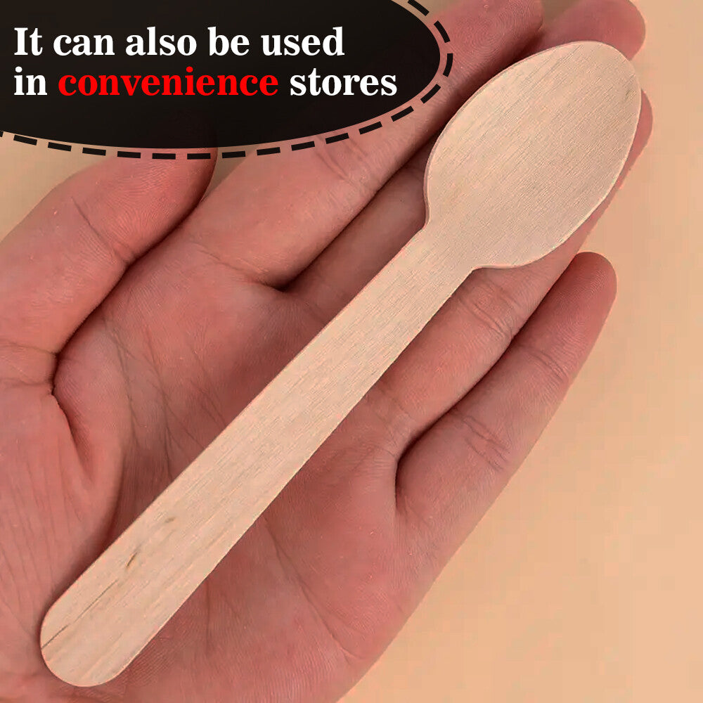 Wooden Spoons Forks Knives Disposable Cutlery Set for Travelling Camping Parties