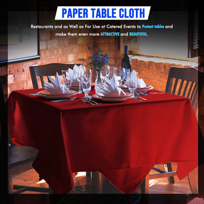Paper Table Cloths 90cm x 90cm Square Foldable Table Covers for All Occasion