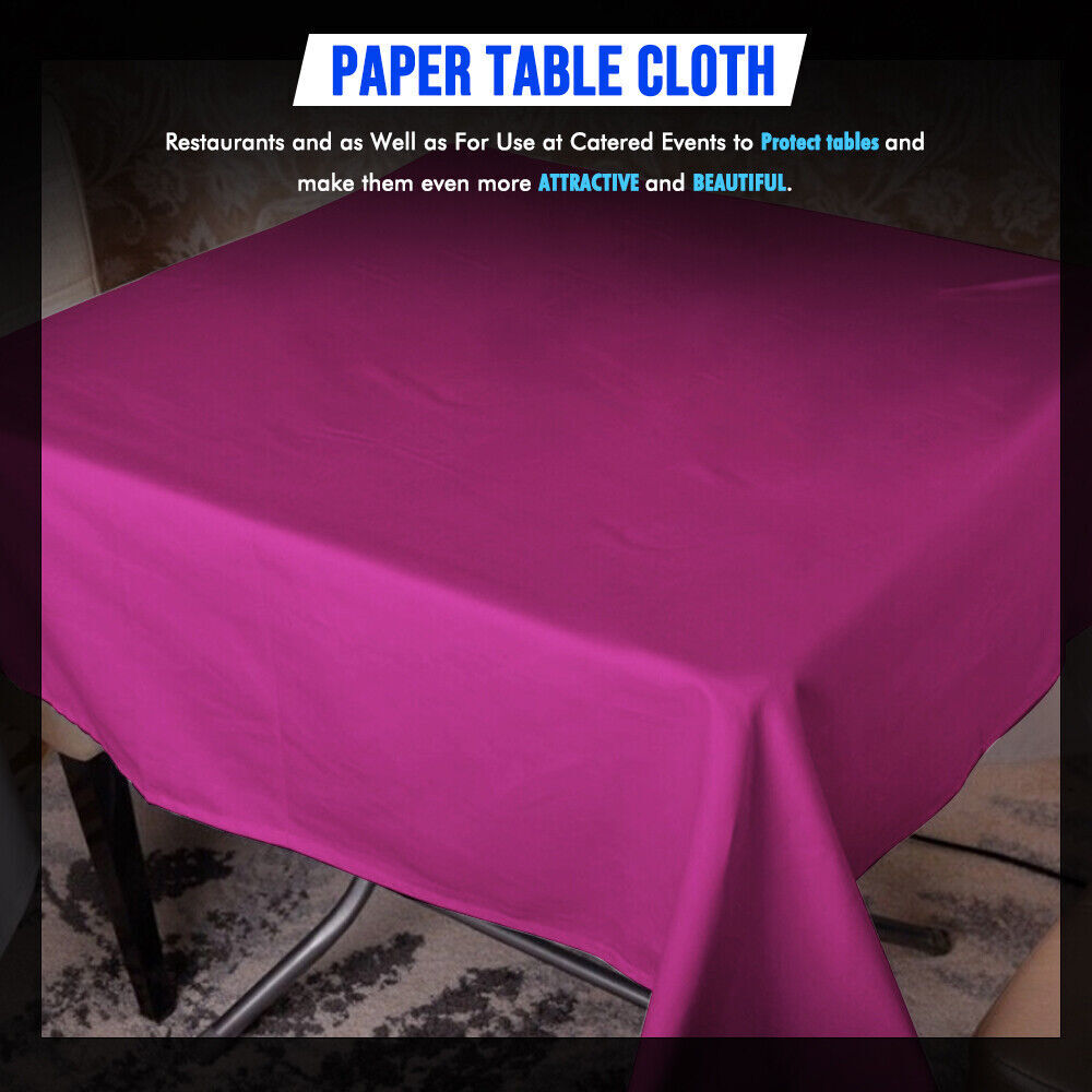 Paper Table Cloths 90cm x 90cm Square Foldable Table Covers for All Occasion