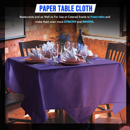 Paper Table Cloths 90cm x 90cm Square Foldable Table Covers for All Occasion