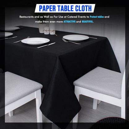 Paper Table Cloths 90cm x 90cm Square Foldable Table Covers for All Occasion