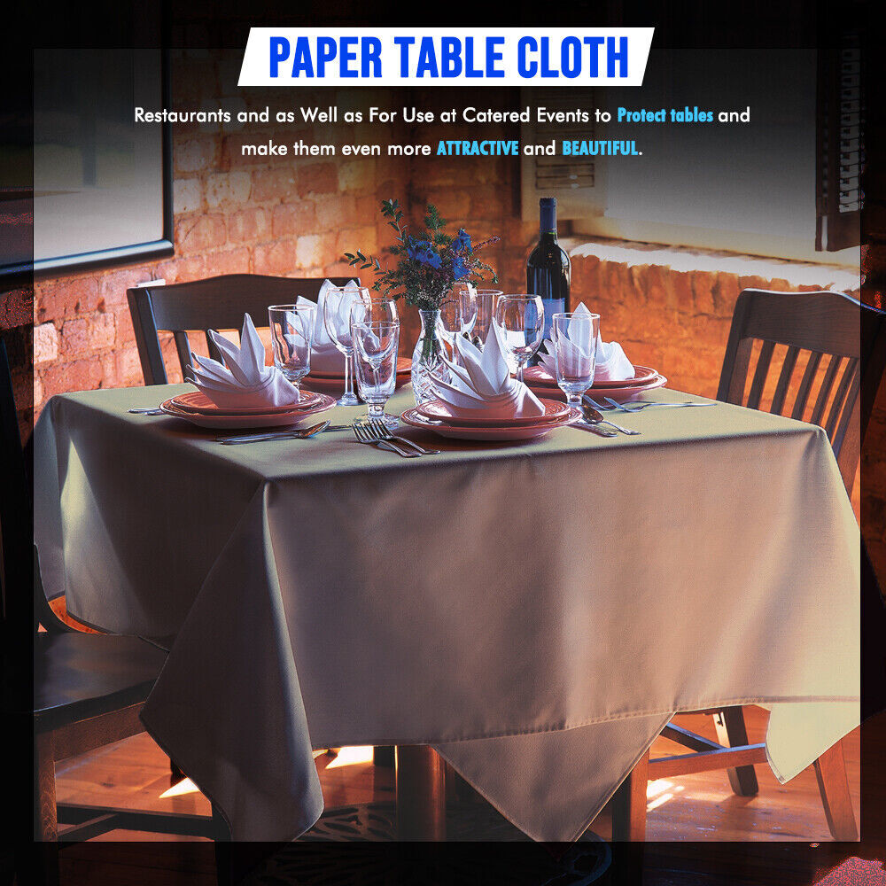 Paper Table Cloths 90cm x 90cm Square Foldable Table Covers for All Occasion
