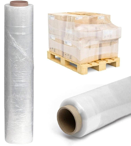 6 x Pallet Stretch Shrink Wrap Clear Wrapping Film Non Extended 500mm x 250m 20m
